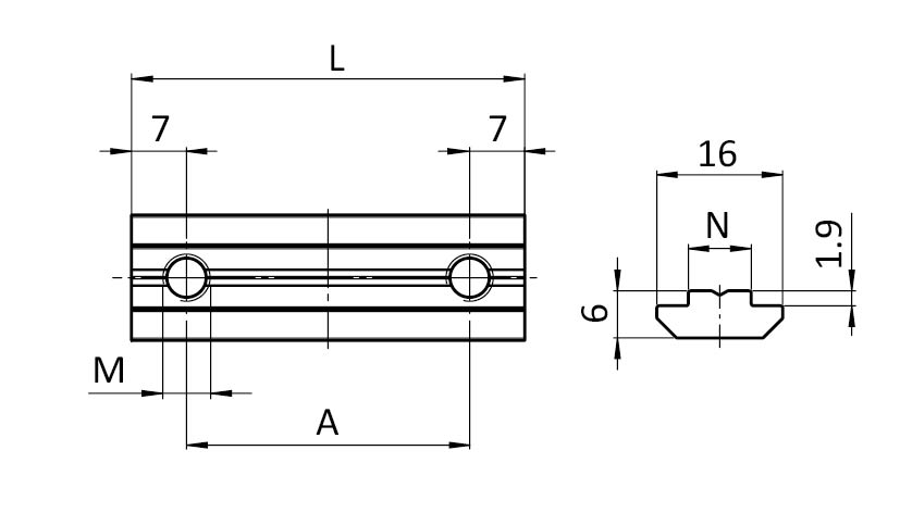 Connecting Strip 50 B, Slot 8