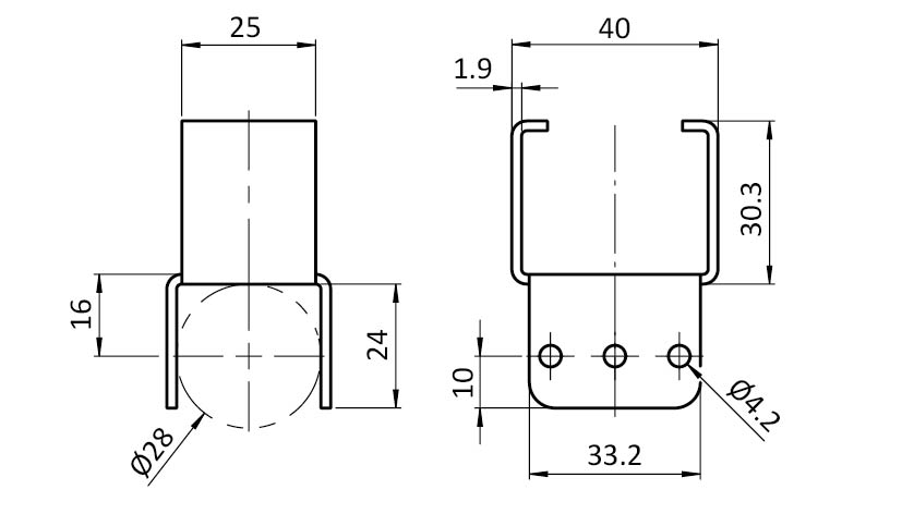 Mounting Bracket XST D28