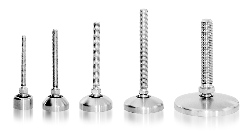 Base acier inox para patas giratorias, rótula 15