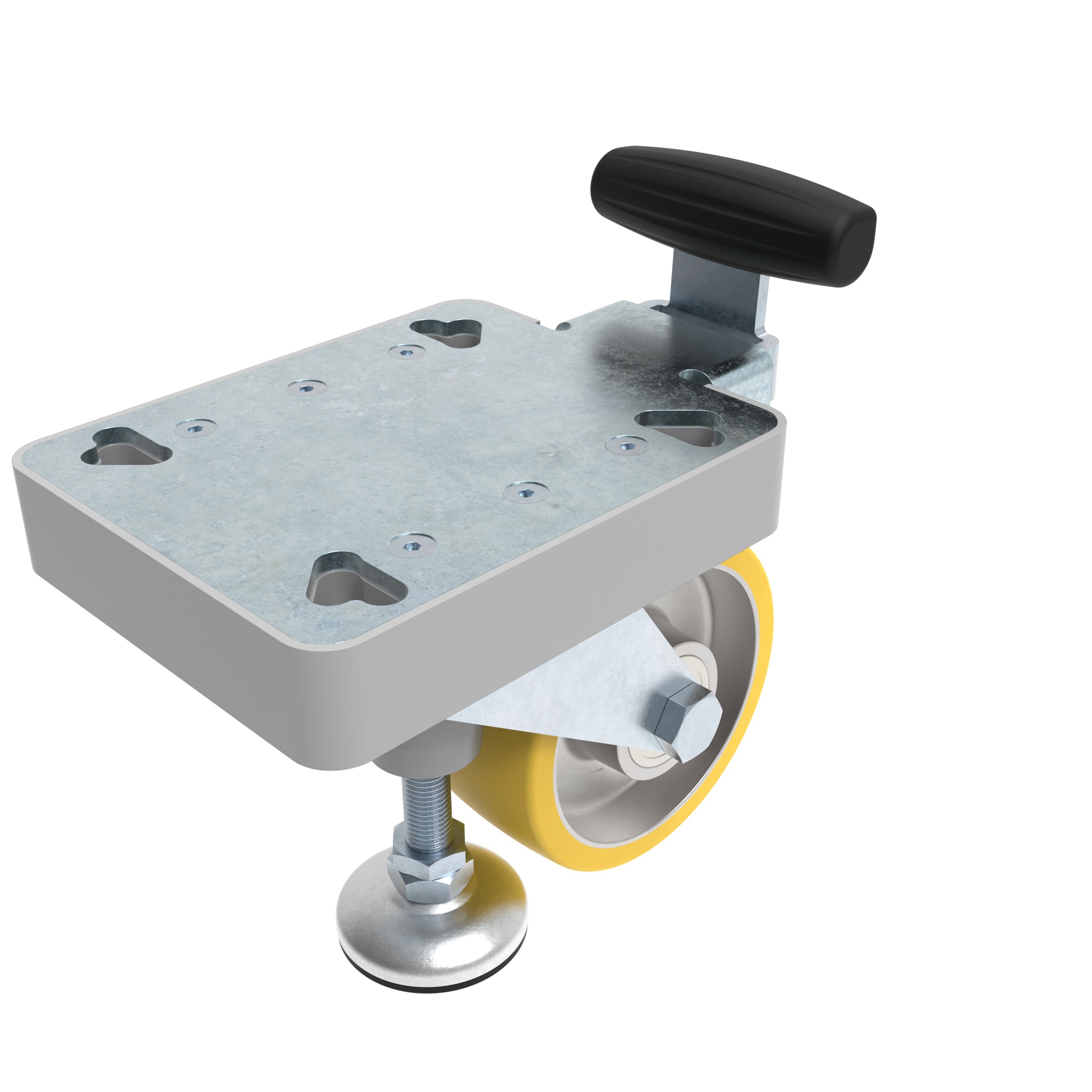 Rueda fija con pata elevadora 098FF100EHF134110 – imagen del producto
