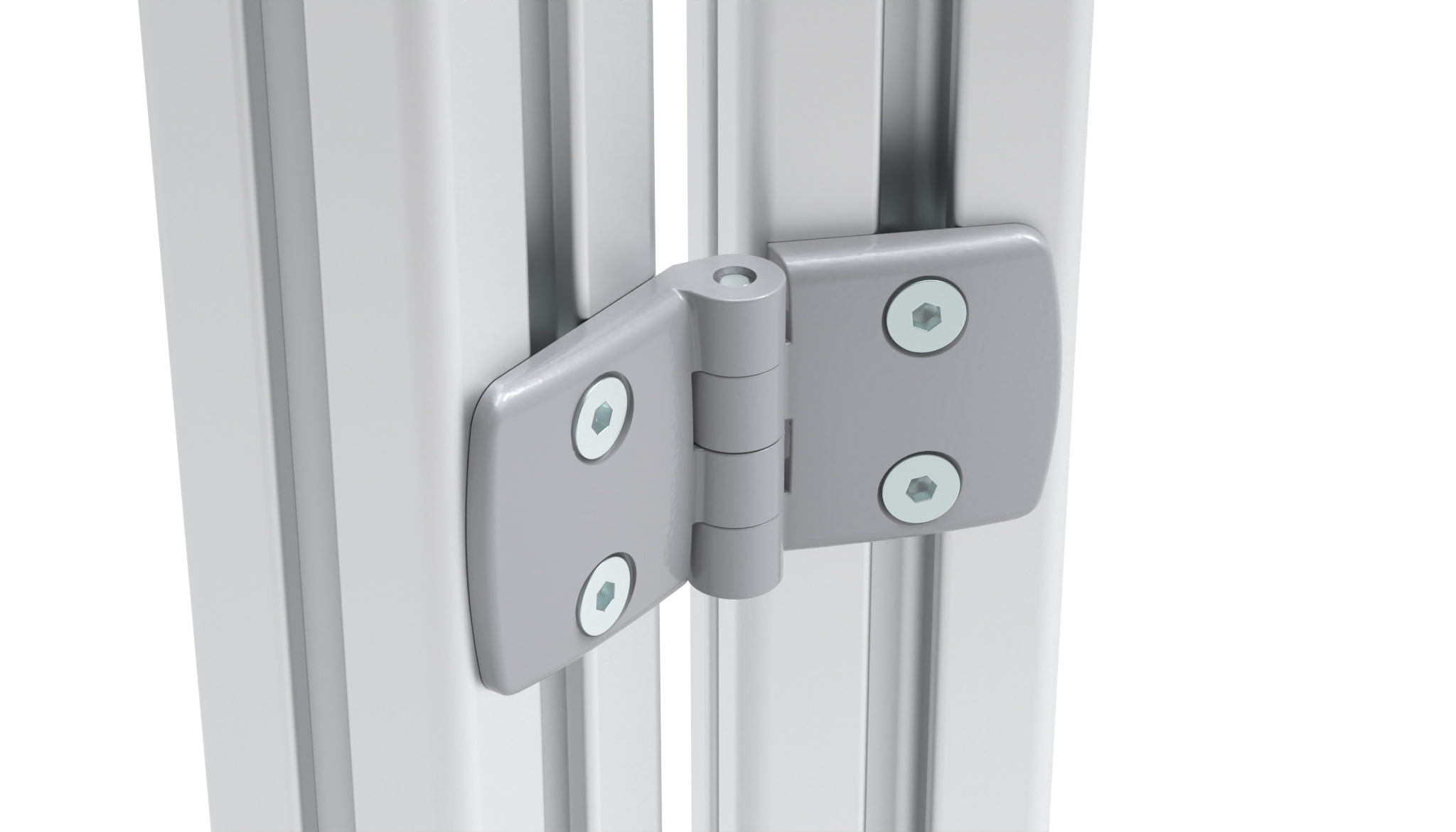 Aluminum Die-cast Combi Hinge 50, Non-detachable, Alu Color
