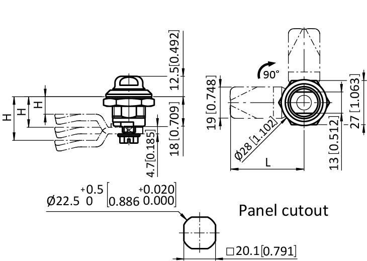Cuarto de Vuelta Higiènico 22.5 / 18