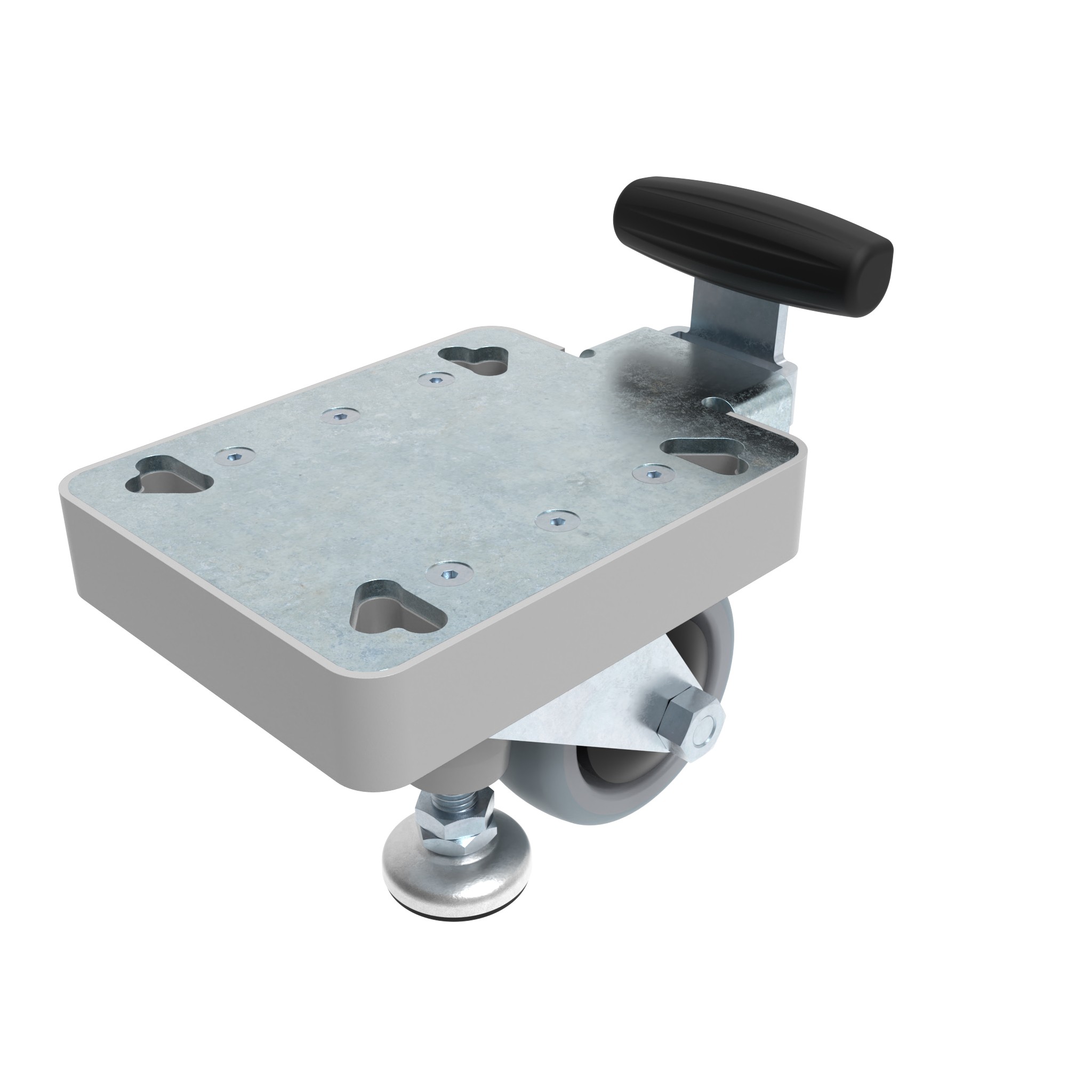 Rueda fija con pata elevadora 098FF080UF134110 – imagen del producto
