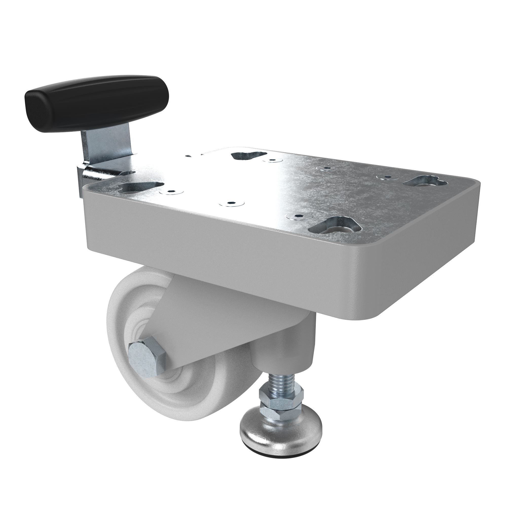 Fixed Caster with Lifting Foot