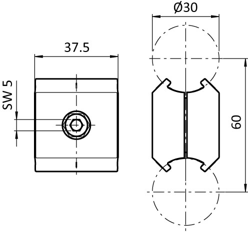 Parallelverbinder D30 (Set)