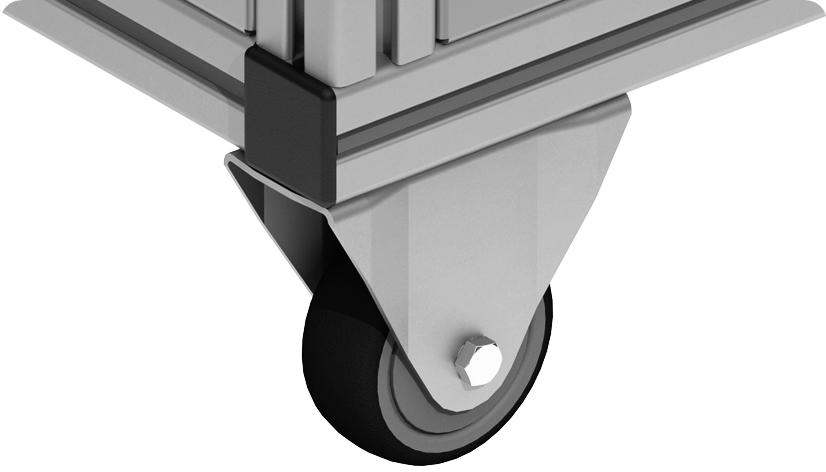 Fixed Caster Ø 80 / 100 / 125 with Mounting Plate 40 / 45