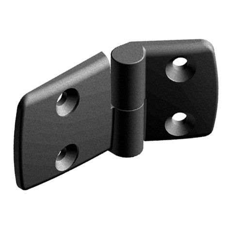 Plastic Combi Hinge 60, Detachable, Black