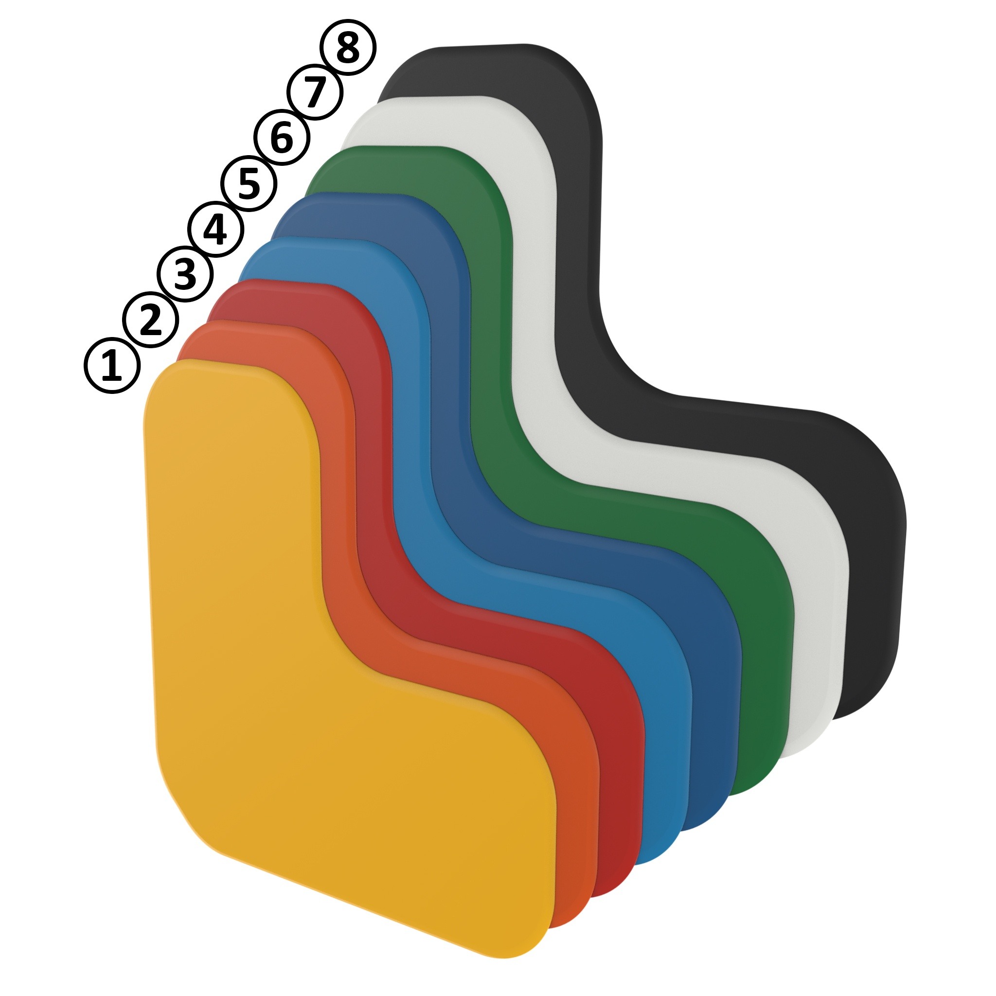 Floor Marking L-shape EXTRA Strong 90, Rounded