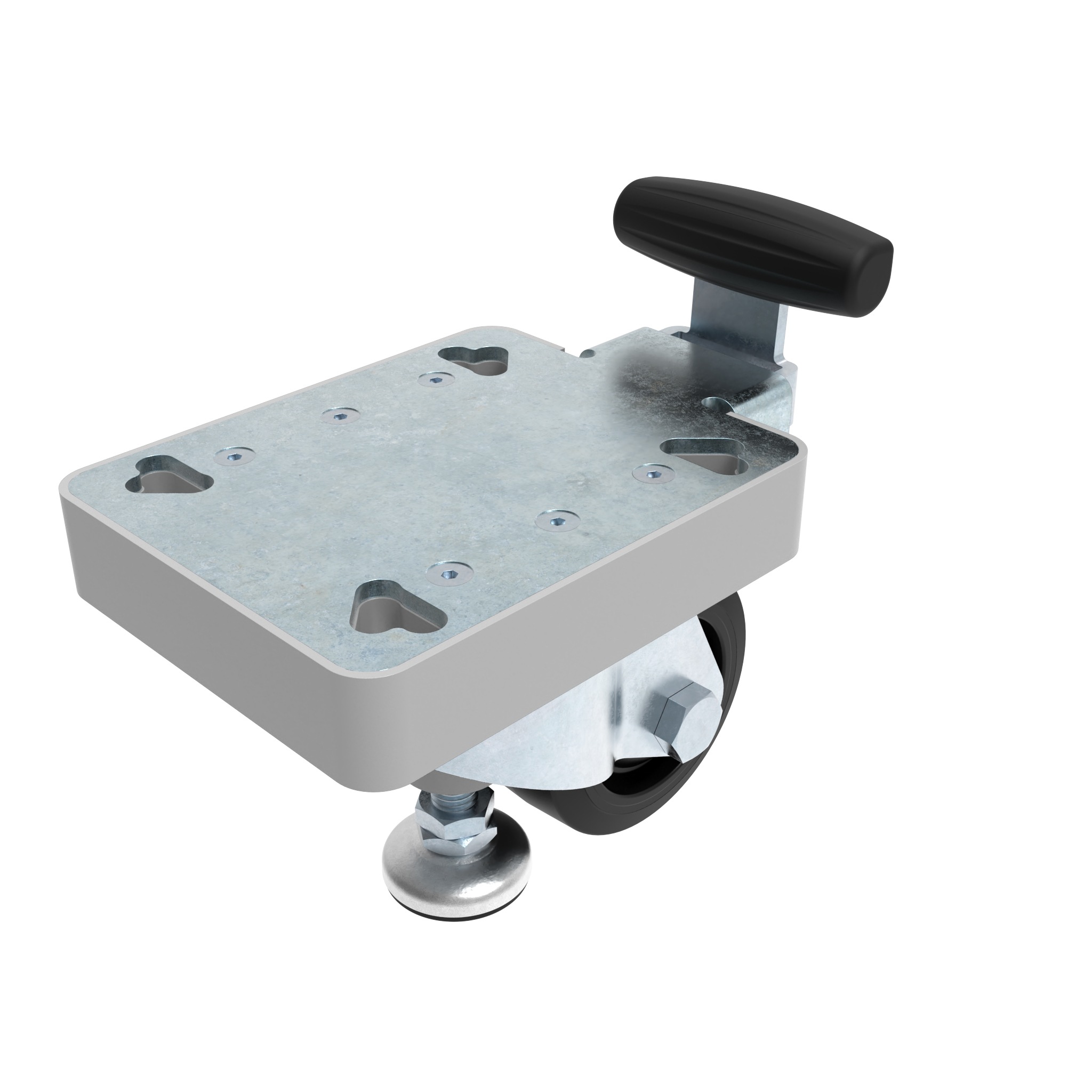 Rueda giratoria con pata elevadora 098LF080GF134110 – imagen del producto