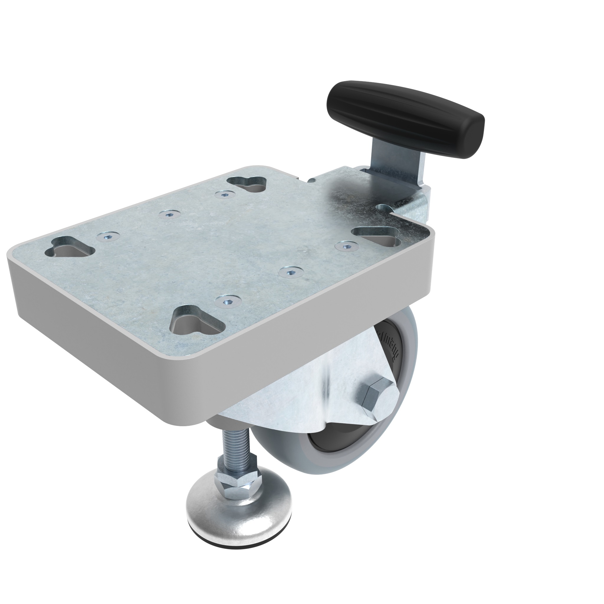 Rueda giratoria con pata elevadora 098LF100UF134110 – imagen del producto