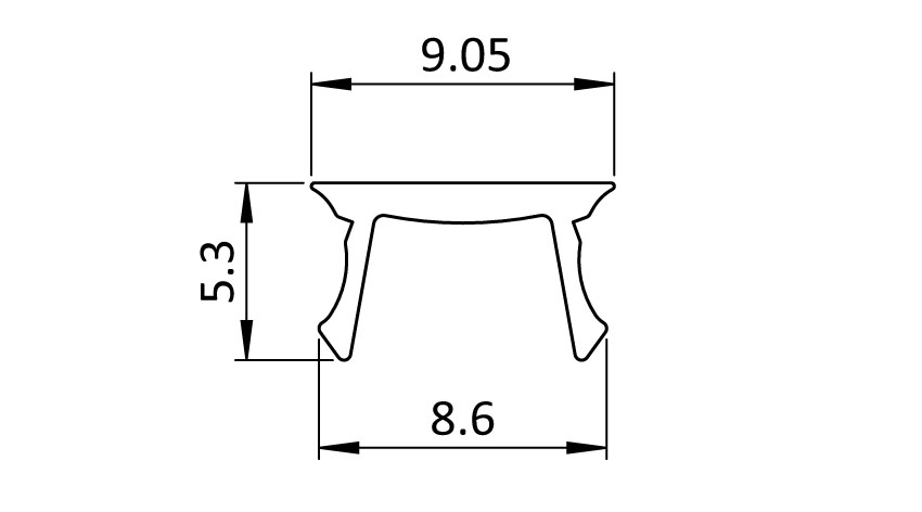 Cover Profile Slot 8 - 4.5