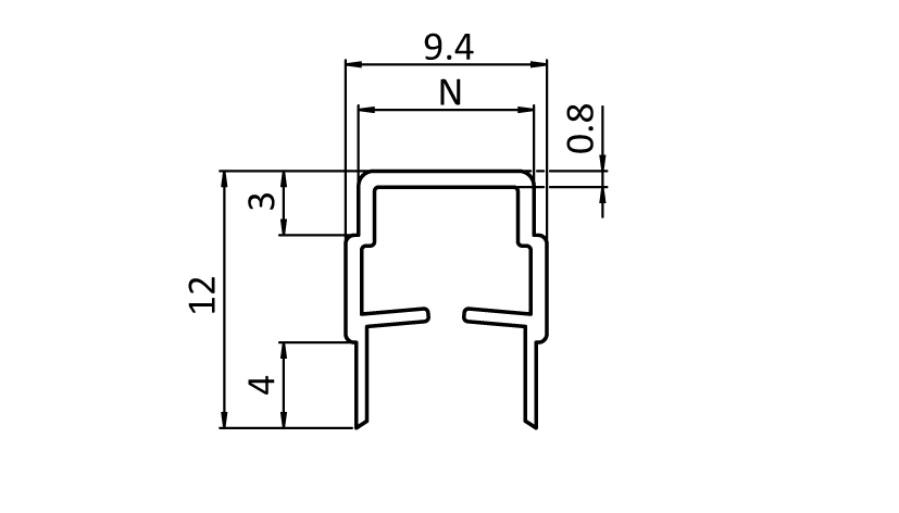 Cover and Reduction Profile I Slot 8