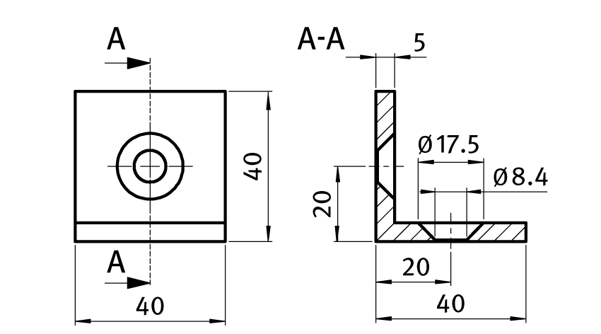 Steel Connection Angle 40