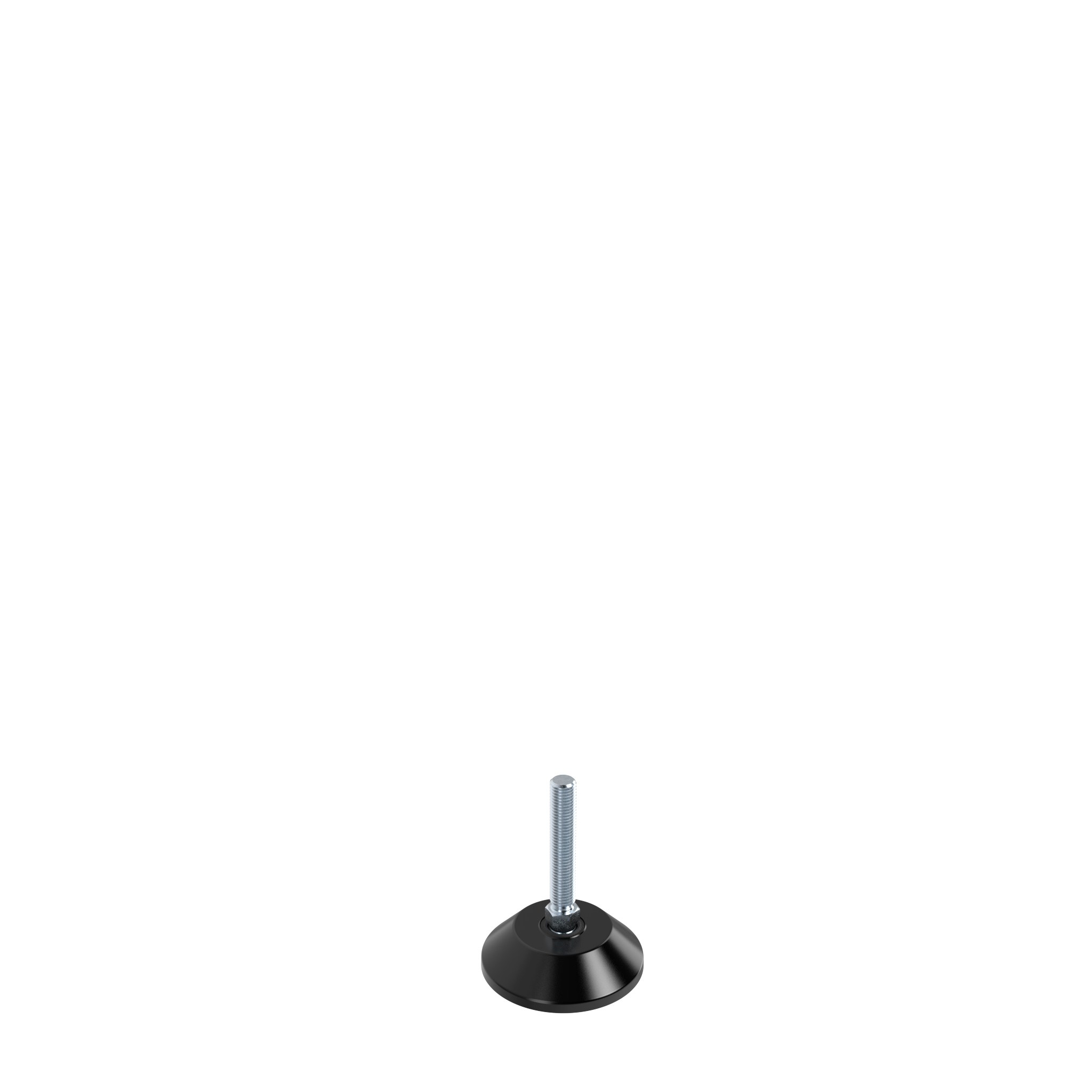 Pied pivot trapézoïdal, ZN / acier - rotule 15 9DI080ZS12066M – image du produit