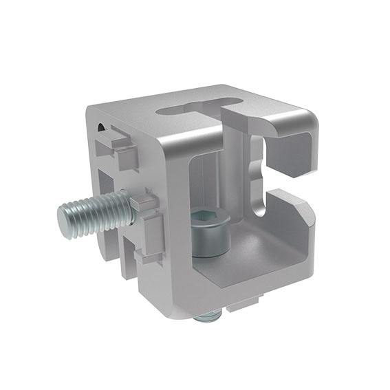 Conector abrazadera para perfil 40 (Juego)