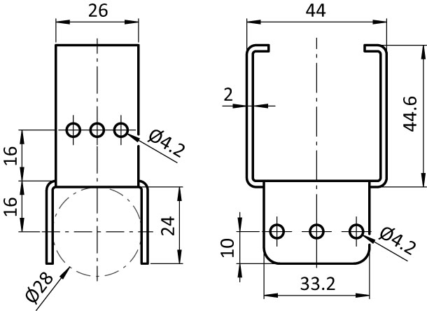 Mounting Bracket AL D28