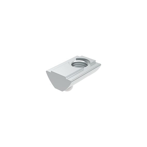 Roll-in T-slot Nut 13.5 x 7.2 mm short 19.0 mm with Spring Loaded Ball
