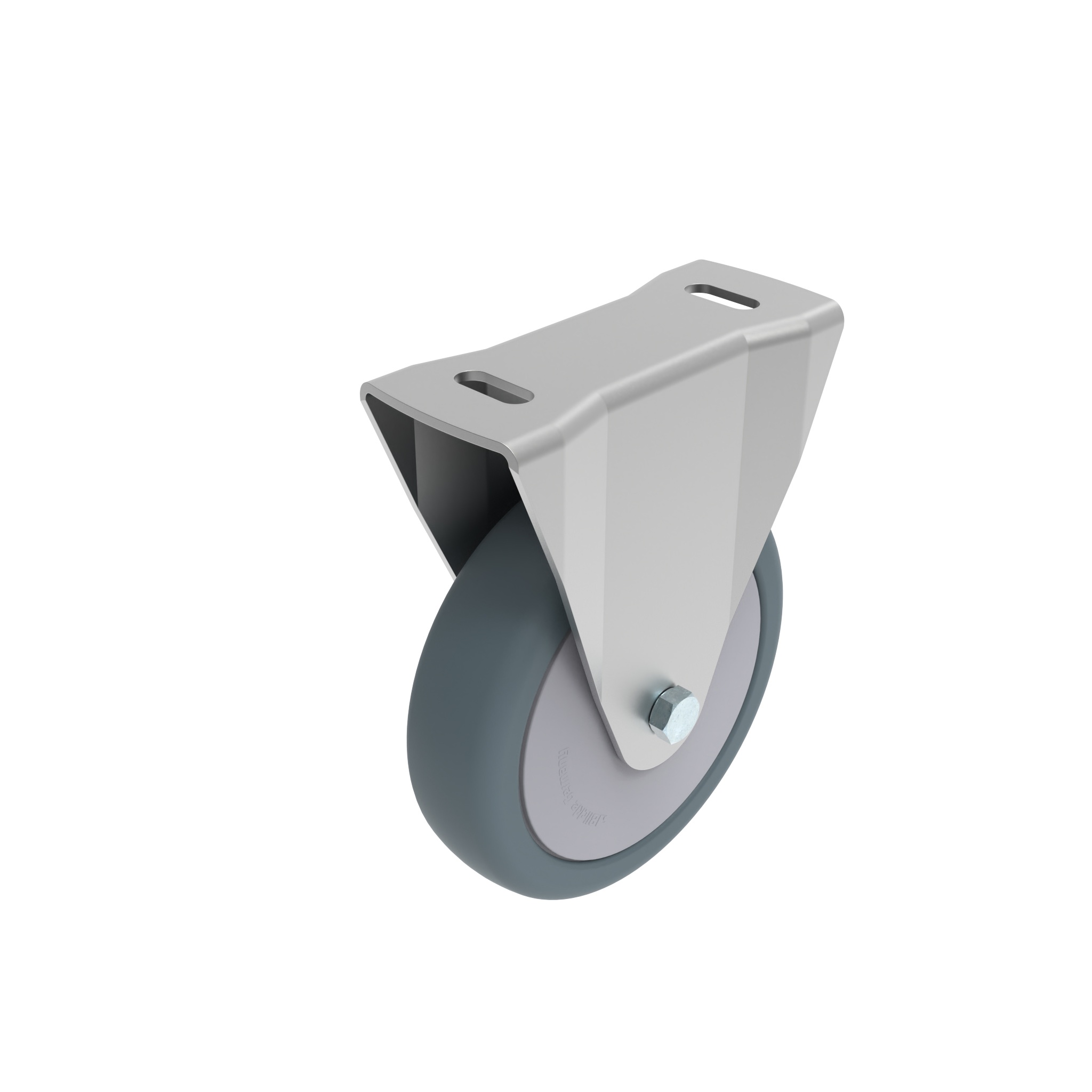 Rueda fija Ø 80 / 100 / 125 con placa de montaje 40 / 45 098F125T4045N – imagen del producto