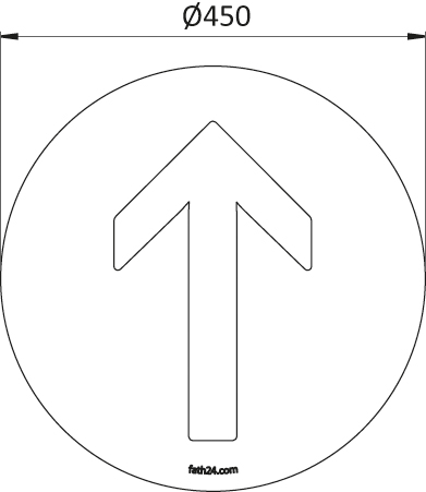 Traffic Arrow Floor Sign