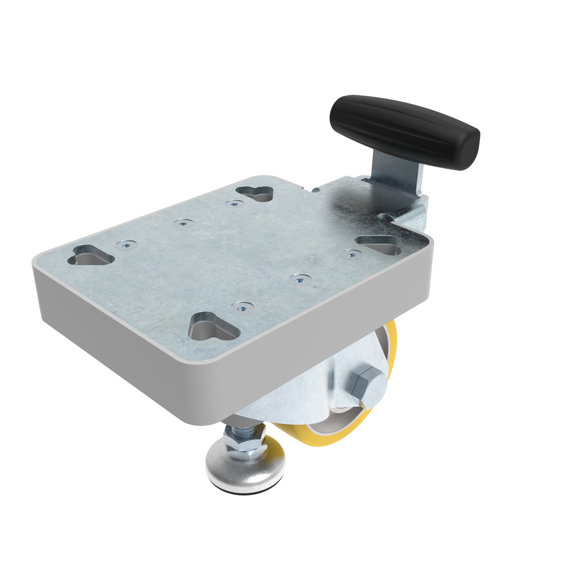 Rueda giratoria con pata elevadora 098LF080EHF134110 – imagen del producto