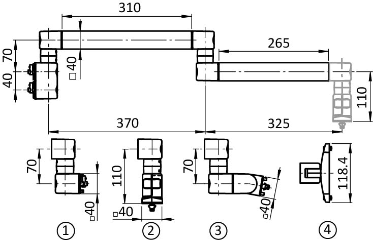 Double System Arm I40L 695 (Set)