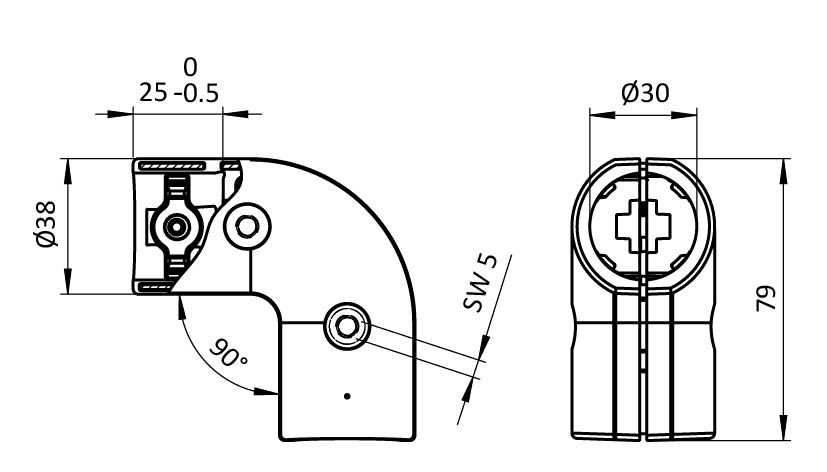 Eckverbinder 2D30 (Set)