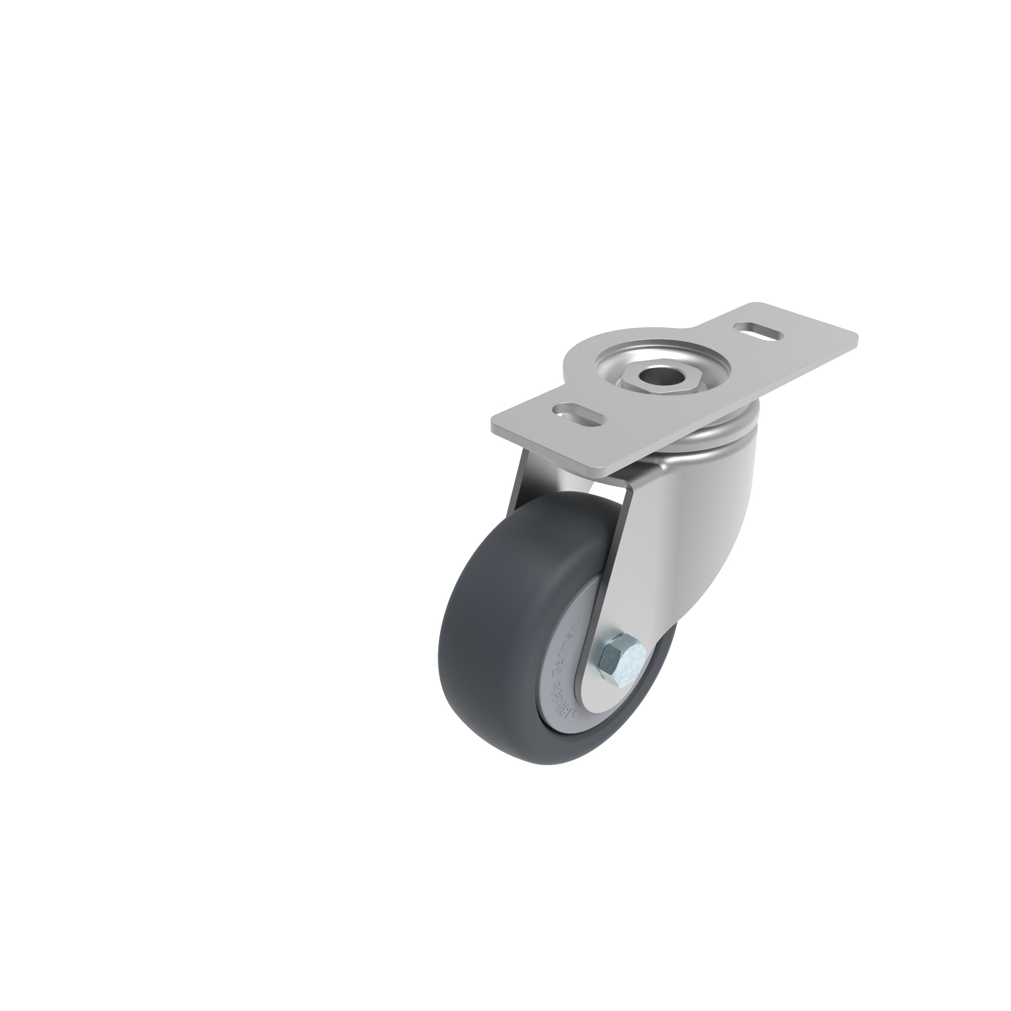 Rueda giratoria Ø 80 / 100 / 125 con placa de montaje 40 / 45 098S080U4045N – imagen del producto