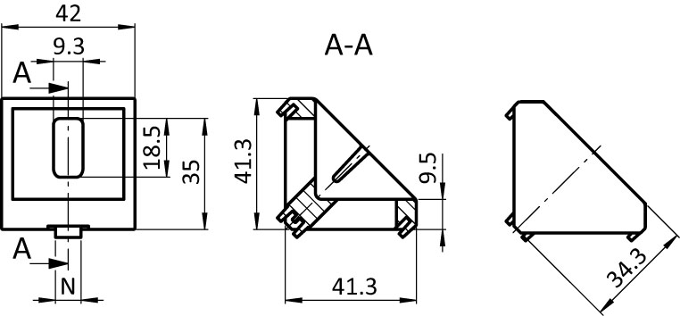 Alu Connection Angle 45
