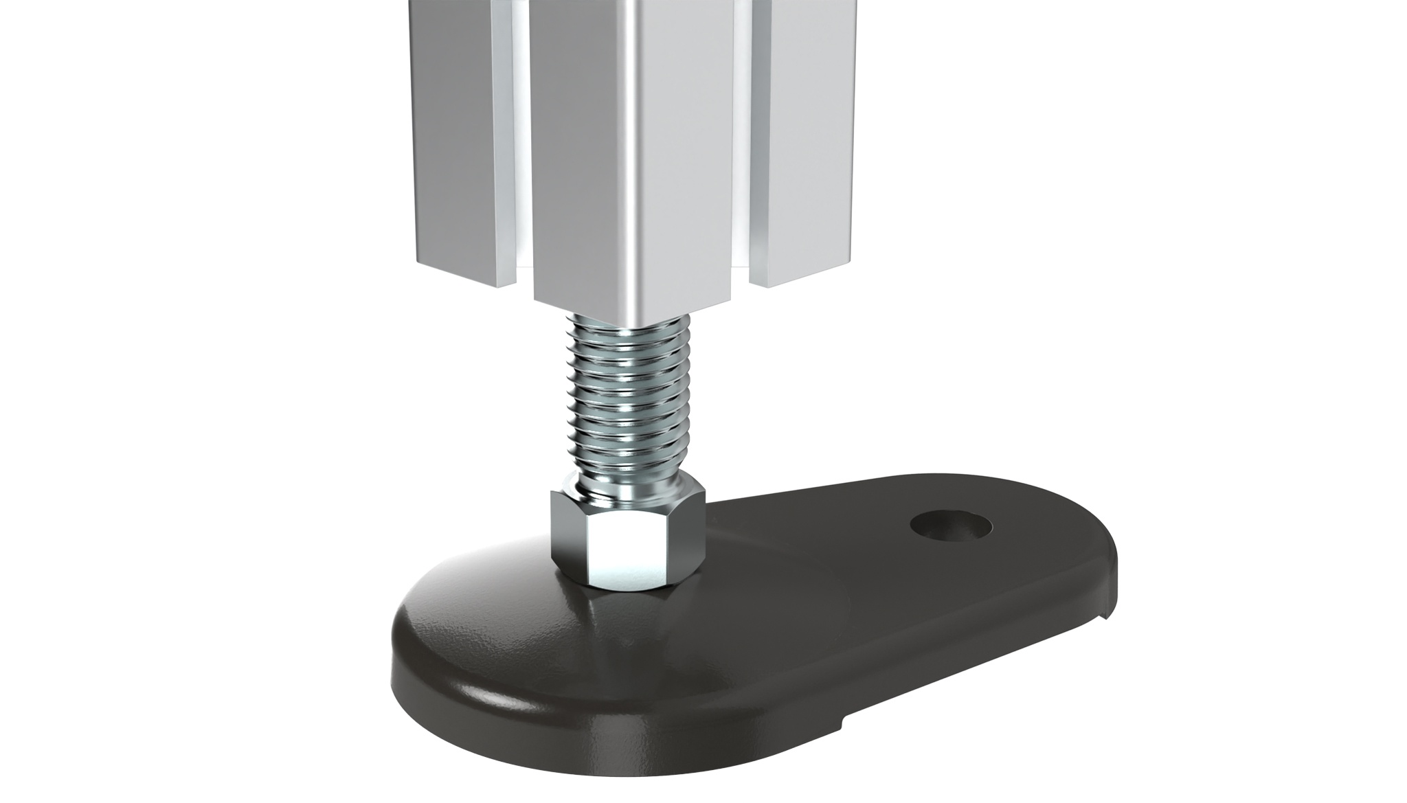 Pata pivotante extendida, ZN / acier