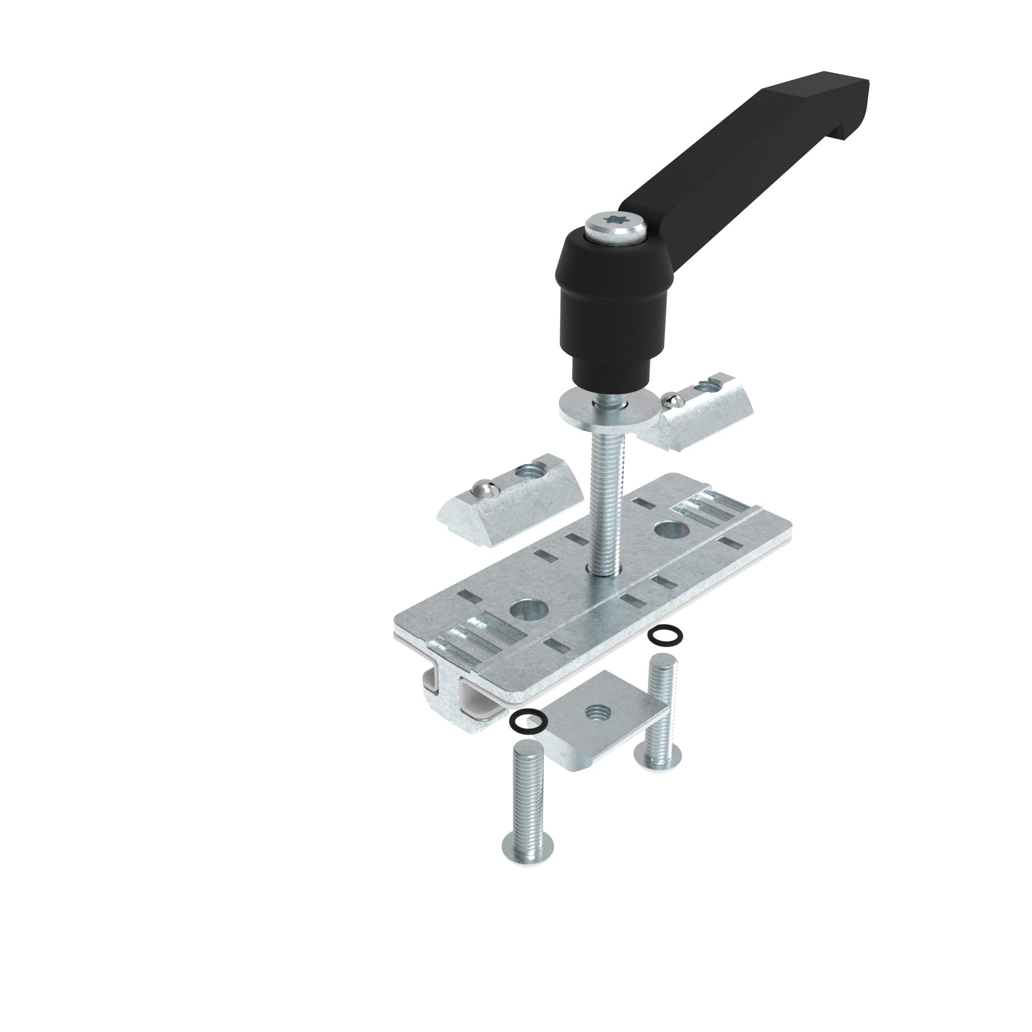 Profile Slider ZN 40 x 80 Fixed Bearing with Locking Lever (Set) 093PS0840FS01 – imagen del producto