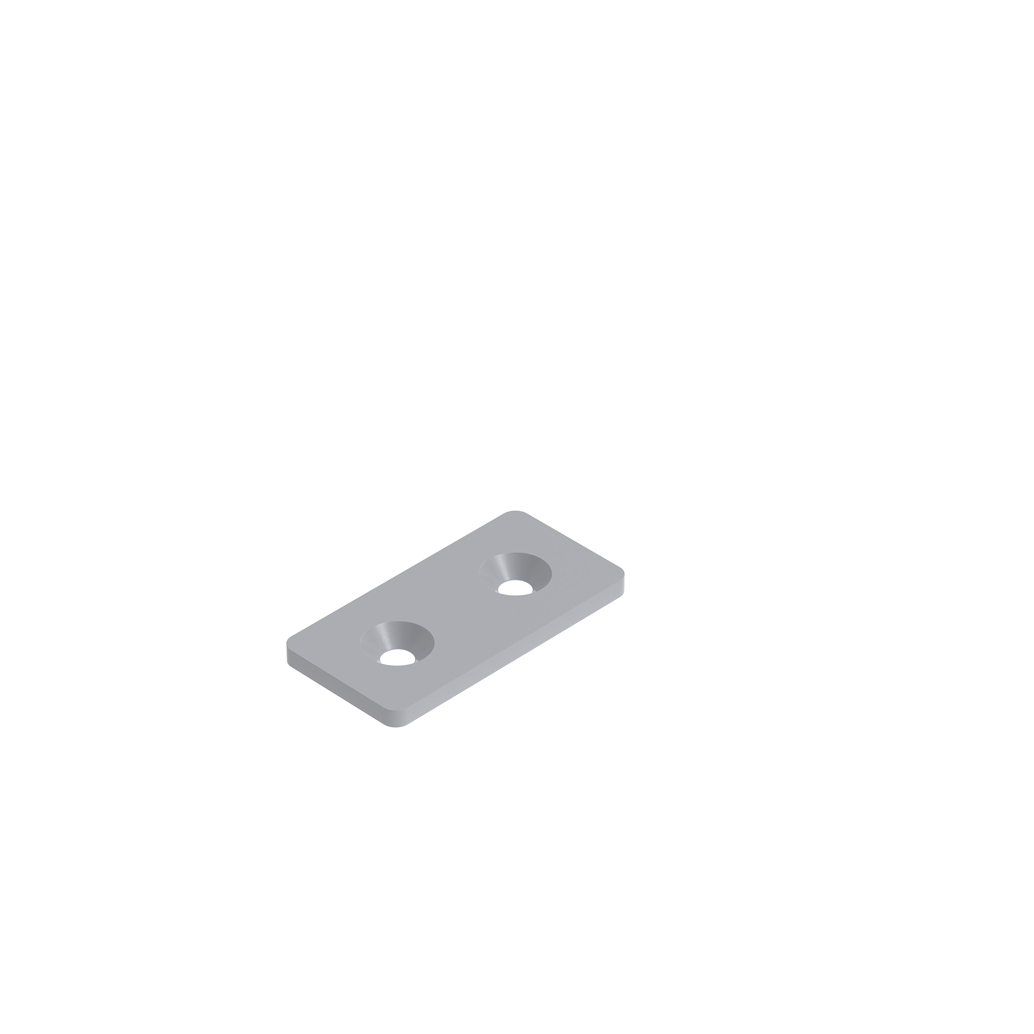 Verbinderplatte ST rechteckig 2-Loch, 1 Nut 093V4080A – Produktabbildung
