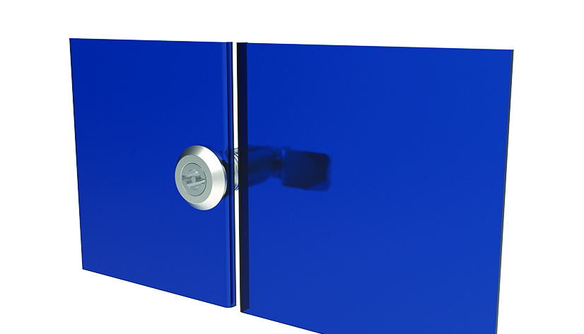 Extended Housing Quarter Turn Lock 22.5 / 50, ZN Chrome – application example