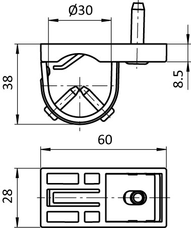 Plattenschelle D30 (Set)