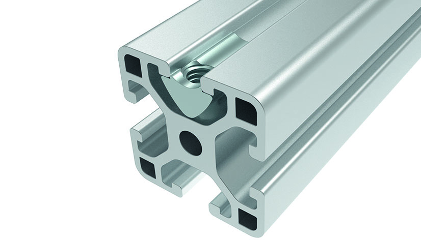 Nutenstein 10,5 x 6,0 mm, einschwenkbar mit Federkugel – Anwendungsbeispiel