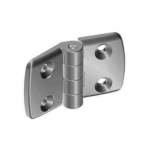 Aluminum Die-cast Combi Hinge 40, Non-detachable, Alu Color
