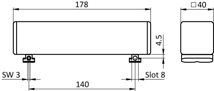 Adjustable Caster End Stop for Guiding Rail FIFO (Set)