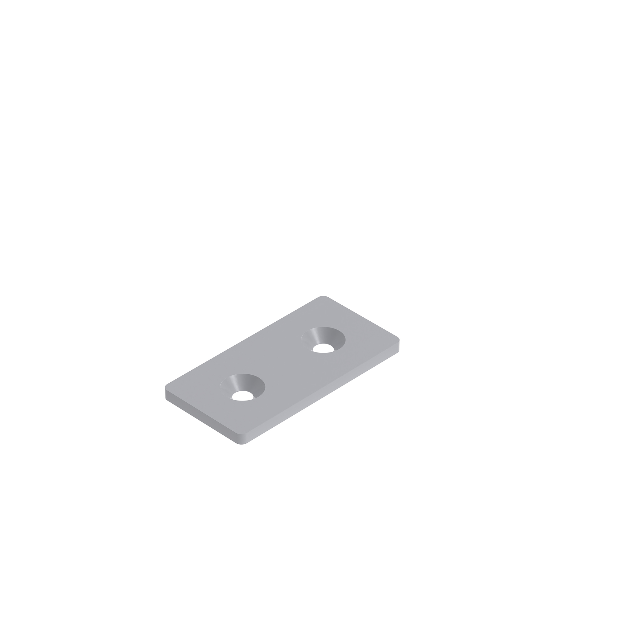 Verbinderplatte ST rechteckig 2-Loch, 1 Nut 093V4590A – Produktabbildung