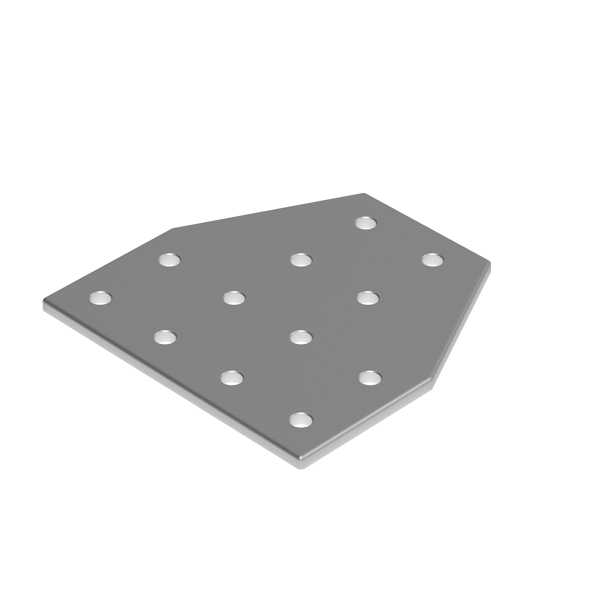 Connection Plate AL T 12 Hole, 2 Slots Version 093VT160160D – product image