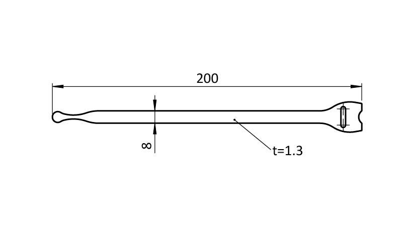 Velcro®-Klettband für Kreuz-Kabelbinderblock D28