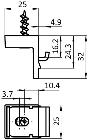 Top Angle Clamp I 40, Slot 8 (Set)