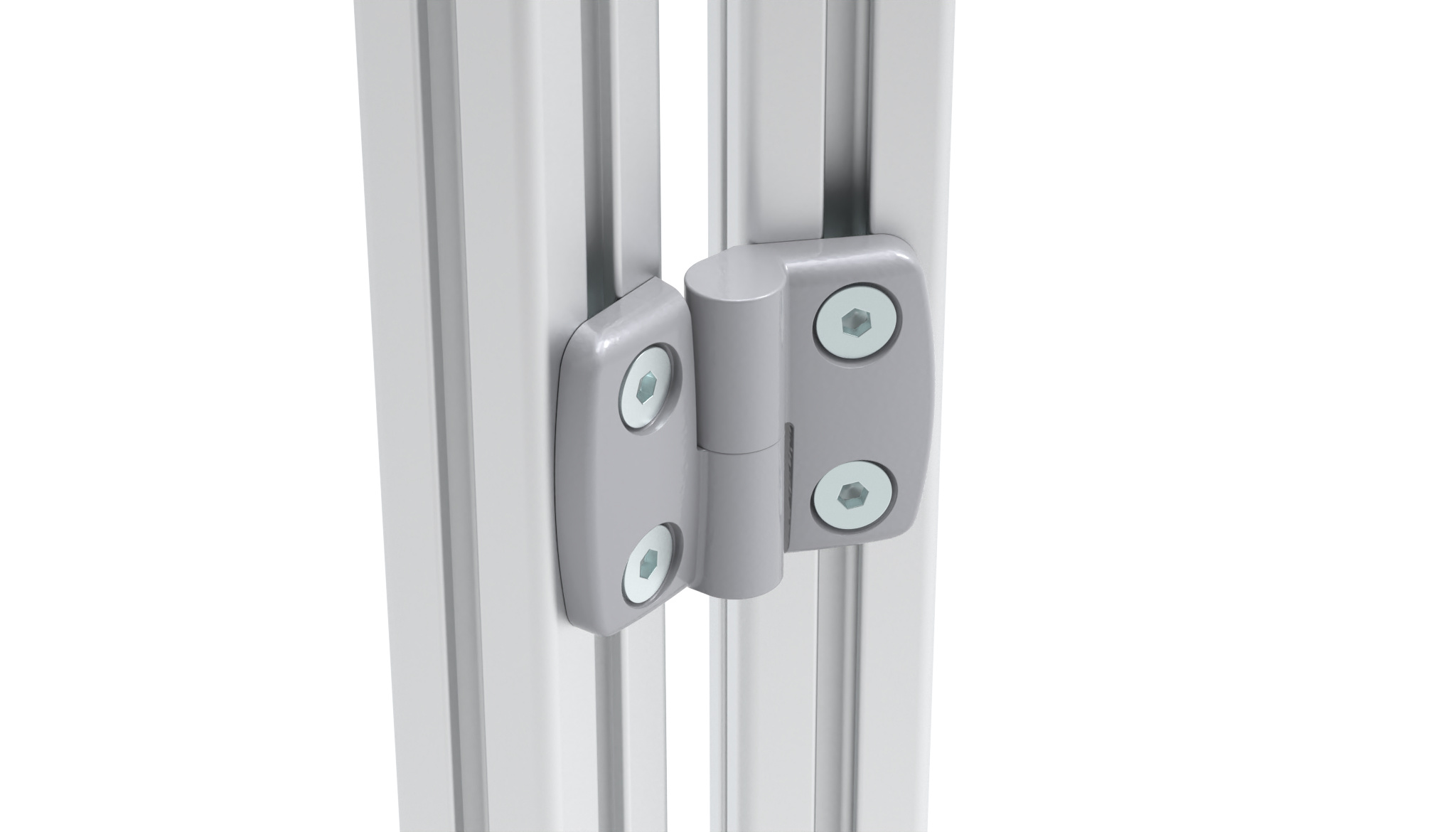 Bisagra combinada de aluminio fundido a presión 30, desmontable, color aluminio