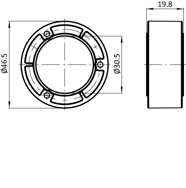 Roller Ø 46.5 for Tubular Frame Profiles
