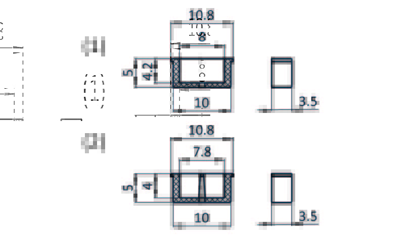 Centering Piece Widening Slot 8 to Slot 10