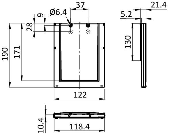 Inserting Box 1/3 DIN A4 Portrait - 8.3" x 3.9"