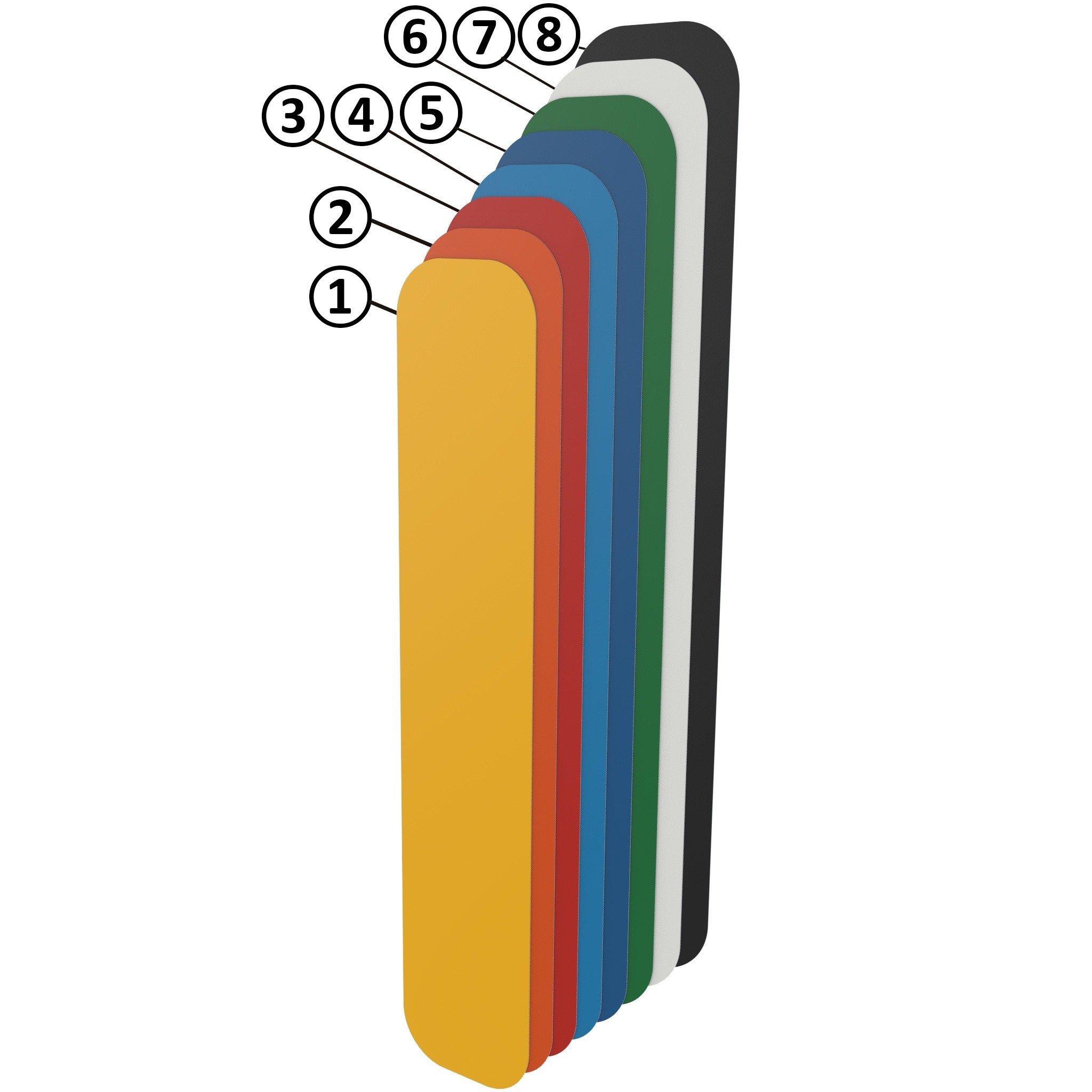 Floor Marking I-shape 90, Rounded