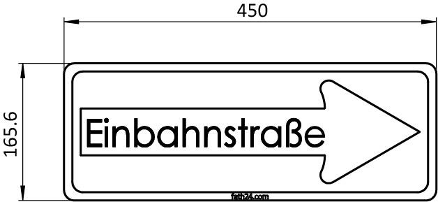 German One Way Road Floor Sign "Einbahnstraße", Pointing Right