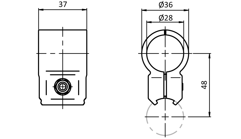 Parallel Clamp D28 (Set) – plan technique