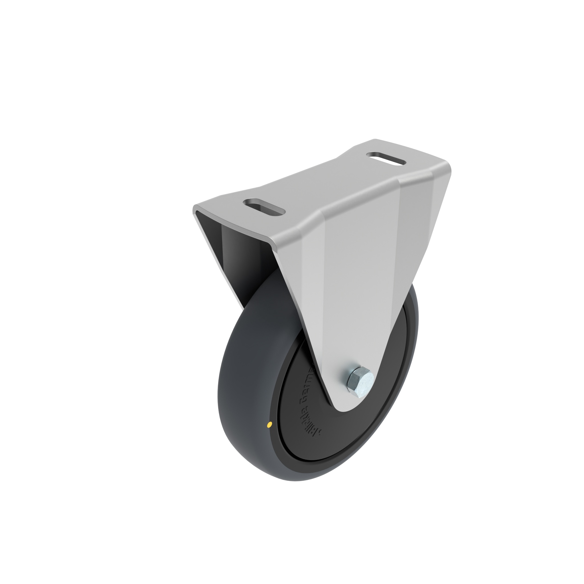 Rueda fija Ø 80 / 100 / 125 con placa de montaje 40 / 45 098F125U4045NESD – imagen del producto