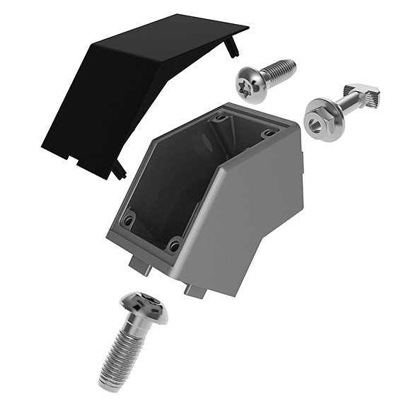 Angle Connector B 40, 45° (Set)