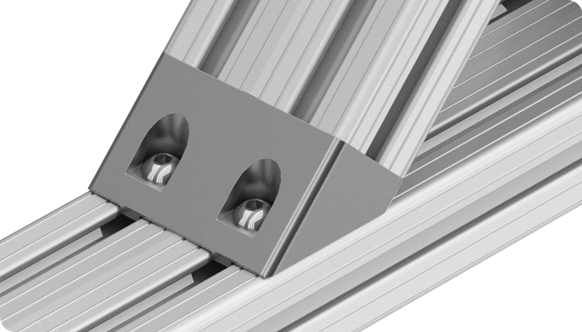 Angle Connector 76 x 38 - 3" x 1.5", 45°